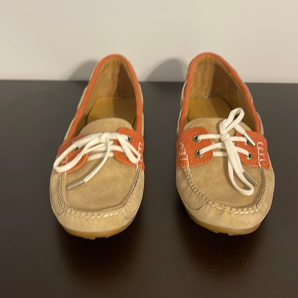 Sebago Docksides Women's 9M Casual Boat Shoes Leather Tan Salmon Loafers